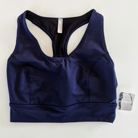 Free People FP Movement Lightning Synergy Crop Sports Bra, Navy XS NWT - Picture 4 of 9